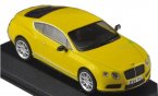 White / Yellow 1:43 Diecast Bentley Continental GT V8 Model