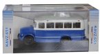 White-Blue 1:43 Scale Diecast Soviet Union KAVZ-651 Bus Model