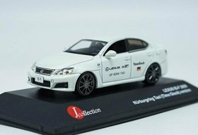 1:43 White J-Collection Diecast 2009 Lexus IS-F Taxi Model