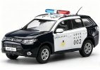 1:43 Deep Blue Taipei Police Diecast Mitsubishi Outlander Model