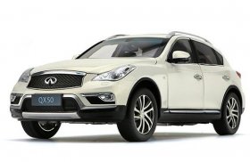 White 1:18 Scale Diecast Infiniti QX50 Model