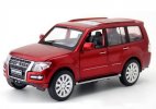 Kids 1:33 Silver /Black /Red Diecast Mitsubishi Pajero SUV Toy