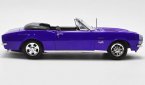 Purple Diecast 1967 Chevrolet Camaro SS 396 Convertible Model