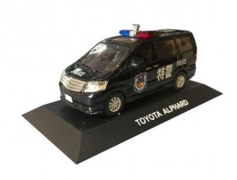 Black 1:43 Police J-collection Diecast Toyota Alphard Model