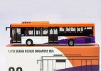 1:110 Orange Diecast Scania K230UB Singapore City Bus Model