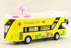 Blue / Yellow / Red Kids Diecast Double Decker Bus Toy