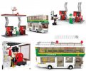 403 Pieces White-Green Kids Educational Building Blocks Bus Toy