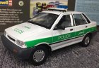 1:24 White-Green Welly Iran Police Diecast Kia Pride Model