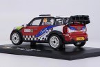 Red 1:32 Scale Bburago Diecast Mini Cooper WRC Model