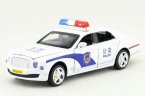 Kids 1:32 Scale Police White Diecast Bentley Mulsanne Toy