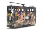 Black Hong Kong Mini Scale Diecast Double Decker Tram Toy