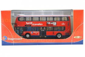 Red 1:76 Scale CMNL Diecast Britain E400 Double Decker Bus Model