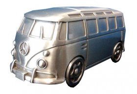 Silver Tin Alloys Saving Box VW Bus Model
