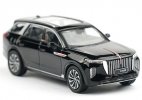 Black 1:64 Scale Diecast Hongqi E-HS9 SUV Model