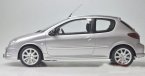 Silver 1:18 Scale OTTO Diecast Peugeot 206 GT Model