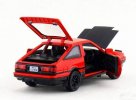 1:28 Scale Red / White Kids Diecast Toyota AE86 Car Toy