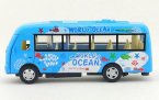 Kids World Ocean Blue Diecast Coach Bus Toy