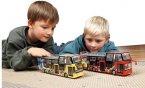 Large Scale Yellow / Red Plastics Cabrio Double-decker Tour Bus