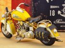 Yellow Tinplate 1:5 Large Scale Vintage Indian Motorcycle Model