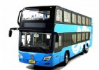 Blue 1:43 Scale Diecast Foton AUV Double Decker Bus Model