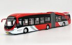 Red-White 1:43 Scale Diecast Yinlong Articulated Bus Model