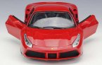 White / Red 1:18 Scale Bburago Diecast Ferrari 488 GTB Model