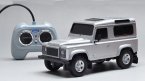 Kids Silver / Deep Green 1:24 Welly R/C Land Rover Defender Toy