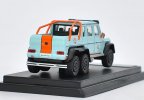 1:64 Scale Gulf Blue Diecast Mercedes Benz G63 AMG Pickup Model