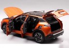 Orange 1:18 Scale Diecast 2020 Peugeot 2008 SUV Model