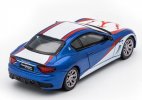 Blue-White 1:64 Scale Diecast Maserati GranTurismo Model