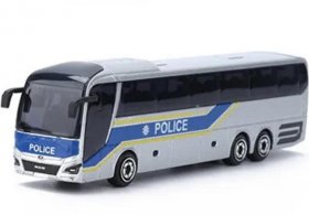 1:100 Scale Silver Police Diecast Man City Lion\'s Coach Bus Toy