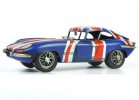 Handmade Blue Medium Scale Tinplate 1961 Jaguar E-Type Model