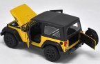 Yellow / Red 1:18 Scale Maisto Diecast Jeep Wrangler Model