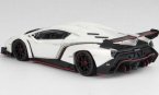 White / Red 1:43 Kyosho Diecast Lamborghini Veneno Model