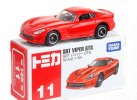 1:64 Kids Tomy Tomica Red NO.11 Diecast Dodge SRT VIPER GTS Toy