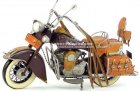 Brown Vintage 1:6 Scale Tinplate 1943 Indian Motorcycle Model