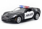 Black 1:36 Police Diecast Chevrolet Corvette C7 Grand Sport Toy