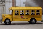 Medium Scale Iron Made Retro Style Yellow School Bus Model