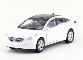 1:36 Scale Welly Kids White Diecast Hyundai Sonata Toy