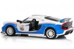 Kids 1:36 Scale White-Blue Diecast Lotus Exige R-GT Toy