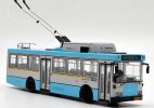 Blue 1:64 Scale Diecast Huayu BJD WG120C Trolley Bus Model
