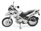 Silver / Black / Red 1:12 Diecast BMW F650GS Motorcycle Model