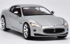 Silver / Black Bburago Diecast Maserati GranTurismo Model