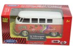 Blue / Orange Kids 1:36 Scale Welly Diecast 62 VW Bus Toy