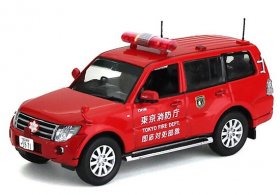 Red 1:43 Scale Tokyo Dept. Diecast Mitsubishi Pajero SUV Model