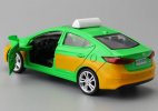 1:43 Scale Green Kids Diecast 2016 Hyundai Elantra Taxi Car Toy