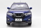 White / Blue 1:18 Scale Diecast 2018 Nissan X-Trail SUV Model