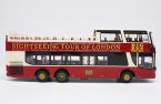 1:43 Scale Wine Red Diecast AnKai Sightseeing Double Dekcer Bus