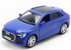 White / Blue / Yellow 1:36 Scale Kids Diecast Audi Q8 SUV Toy