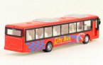 Kids Red / White / Blue Diecast City Bus Toy